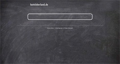Desktop Screenshot of hoteloberland.de